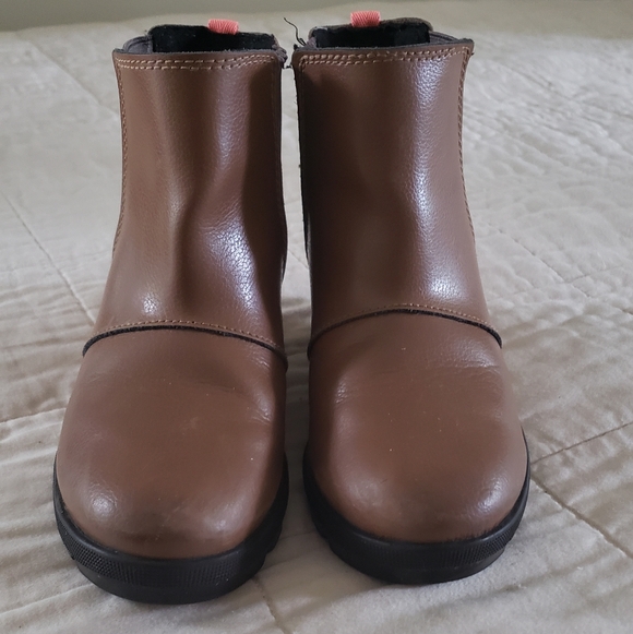 Sorel Girls Size 1 Wedge Tan Brown Leather Joan Of Arctic - Picture 7 of 9